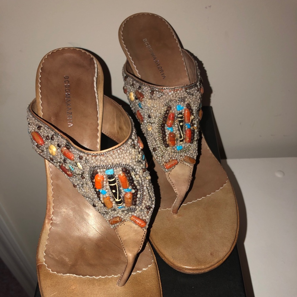BCBCMaxAzria Jeweled Thong Sandals